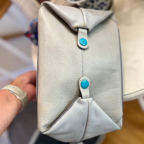 Gabs Flat Bag in Grey and Blue - Picture 5 of 12